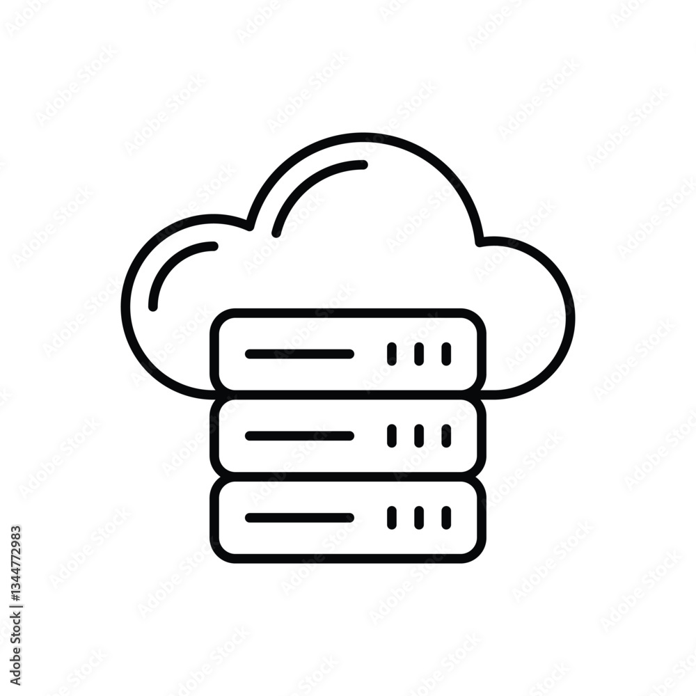 Cloud Hosting Vector icon Cloud Hosting Vector icon