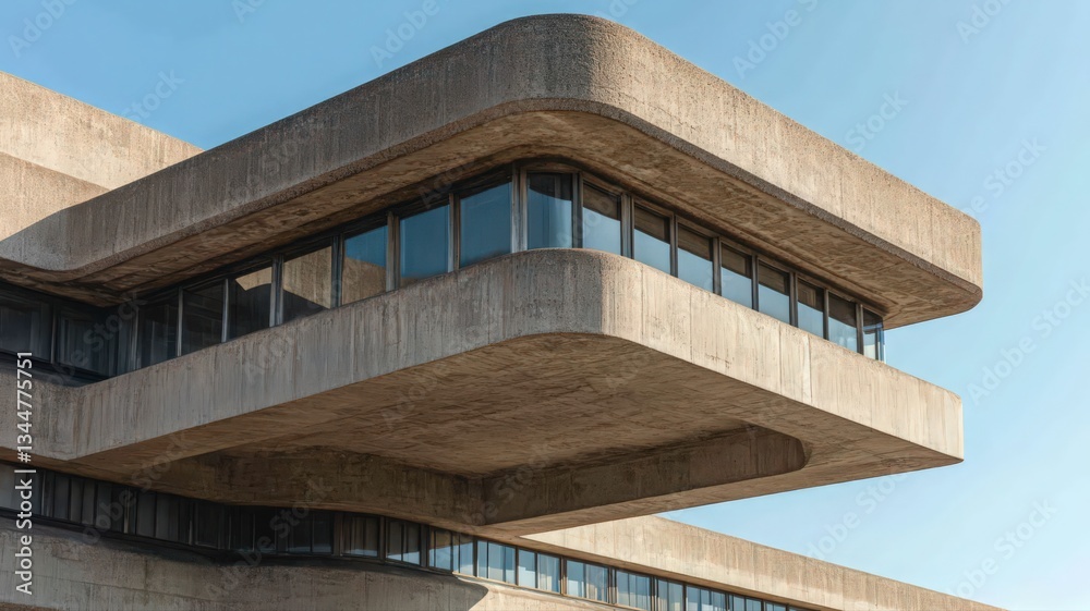Modern Concrete Building Architectural Detail