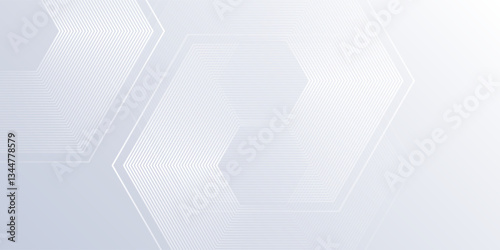 Design white background with gradient color and artistic dynamic lhexagon decoration abstract modern
