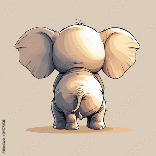cute baby white elephant vector image