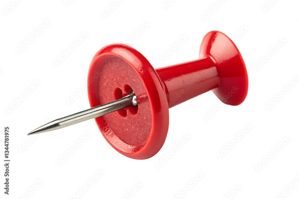 A red pin, isolated white, marks the spot of heavy iron workout strength. A red pin, isolated white, marks the spot of heavy iron workout strength.