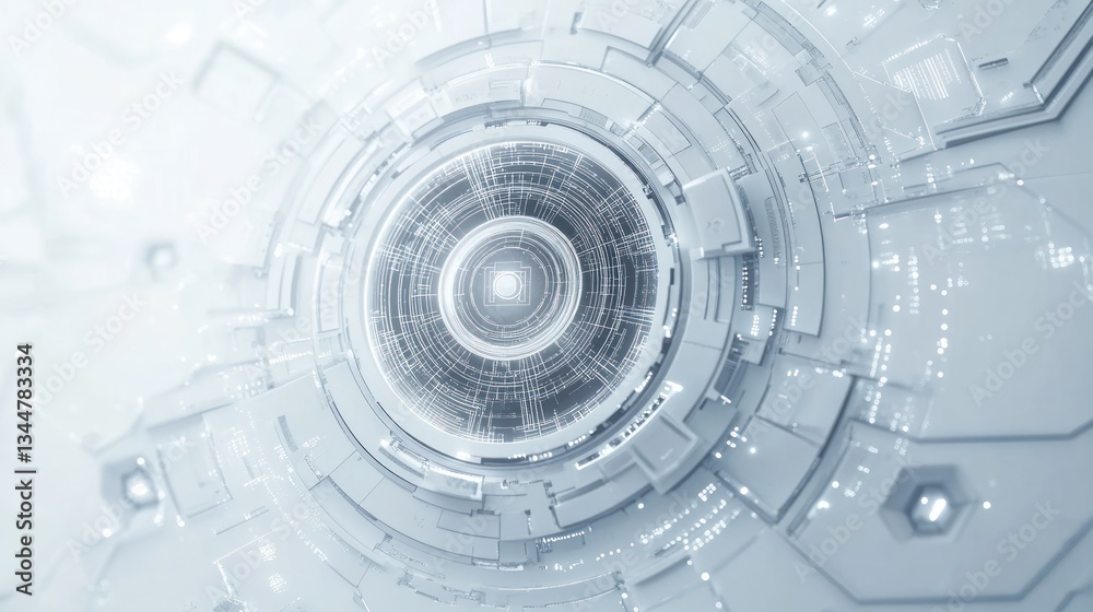 Futuristic technological eye, engineering design, concept art, abstract background, possible use in tech and science presentations Futuristic technological eye, engineering design, concept art, abstract background, possible use in tech and science presentations
