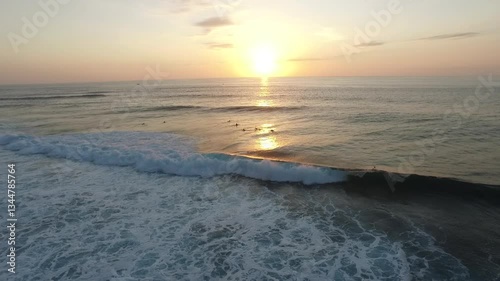 surfing on the sea