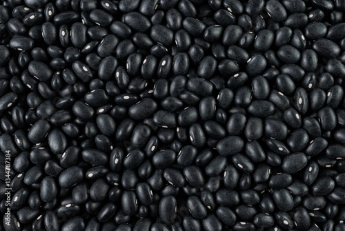 Photos black beans, phaseolus vulgaris, close-up detailed view