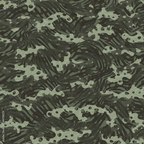 Trendy camouflage military pattern. Vector camo pattern for clothing design.