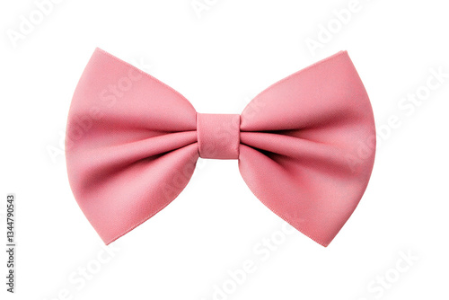 Soft pink bow on transparent background