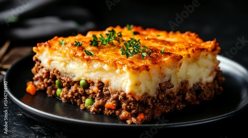 mashed top shepherds pie with browned edges