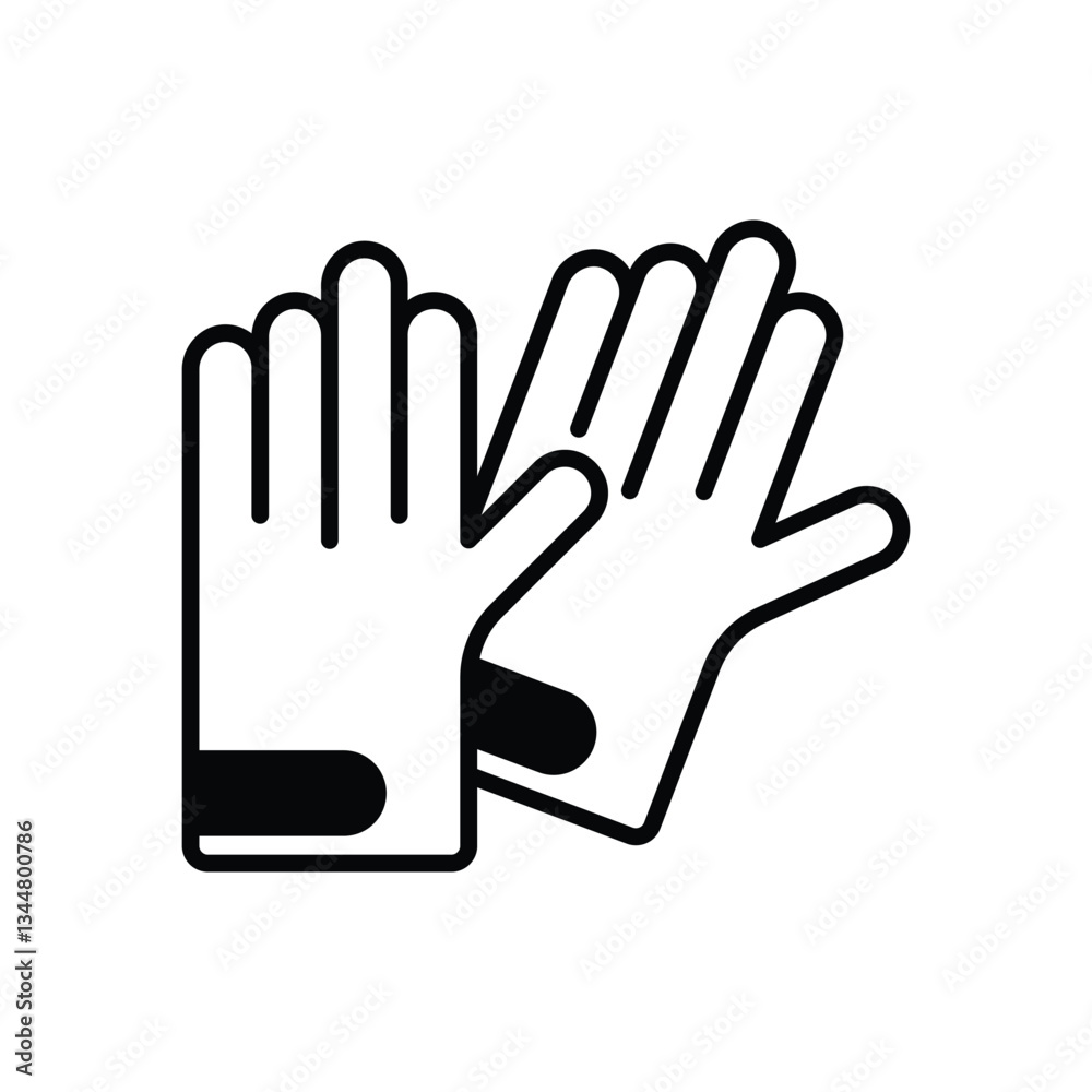 Gloves Vector icon