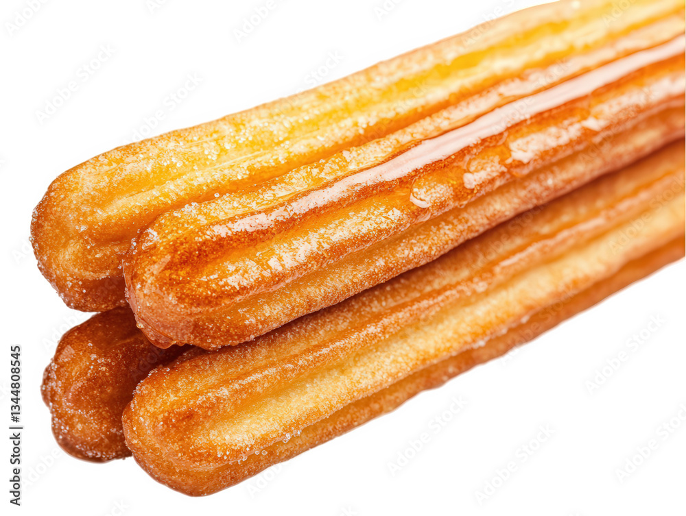 Crispy churros piled together on a transparent background showcasing their golden, sugary exterior, perfect for dessert lovers seeking a sweet treat Crispy churros piled together on a transparent background showcasing their golden, sugary exterior, perfect for dessert lovers seeking a sweet treat