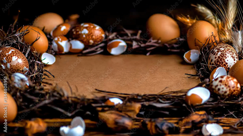 Easter Eggs Nest Frame