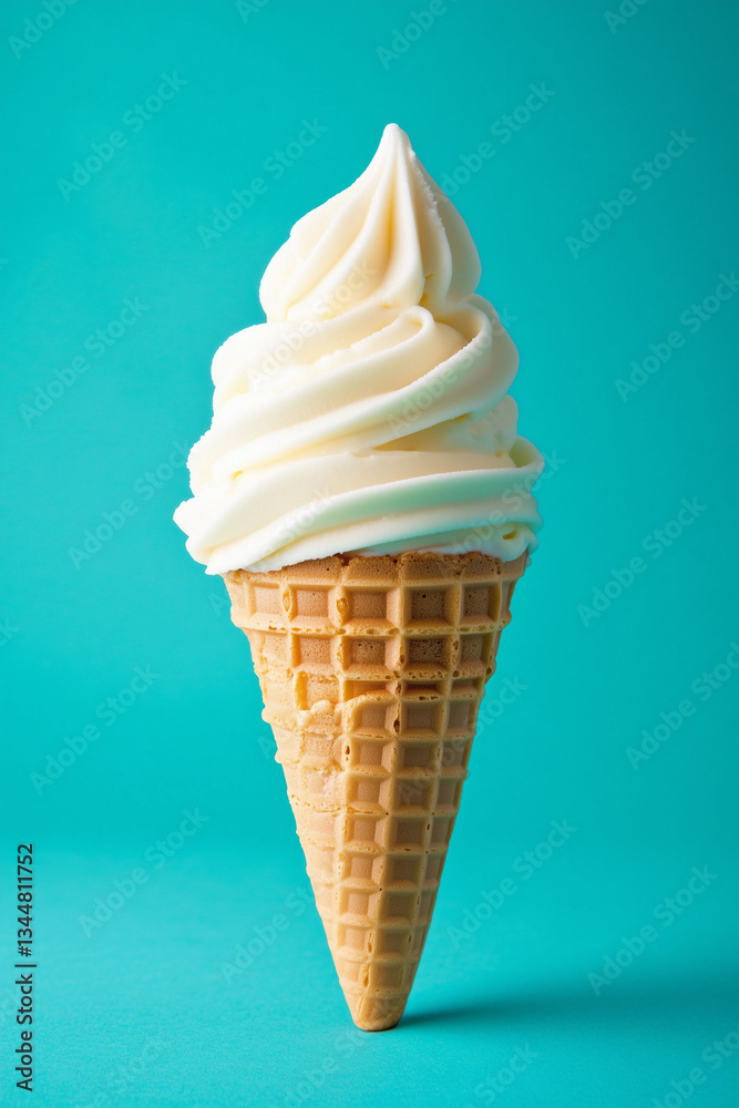Ice cream cone isolated on a solid color background Ice cream cone isolated on a solid color background
