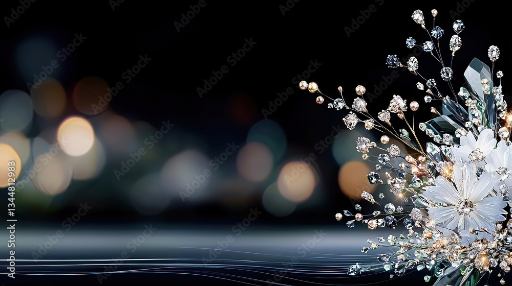 Elegant crystal bouquet