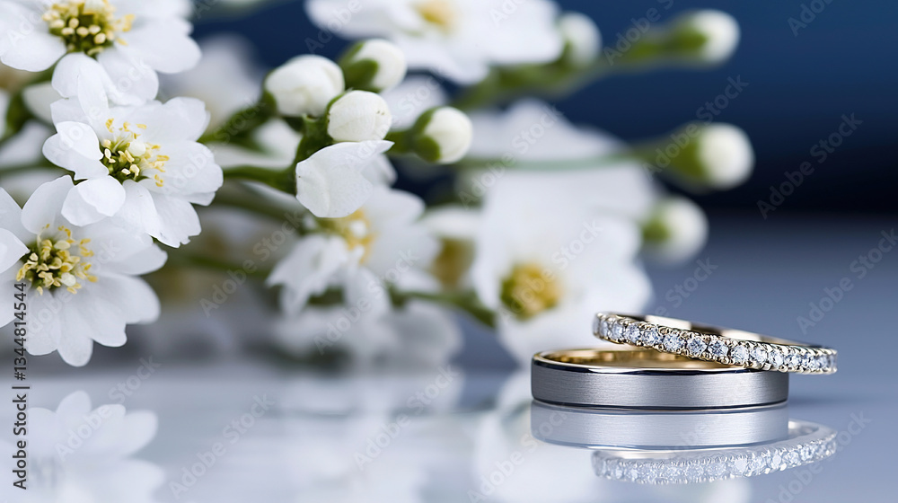 Elegant rings with blossoms