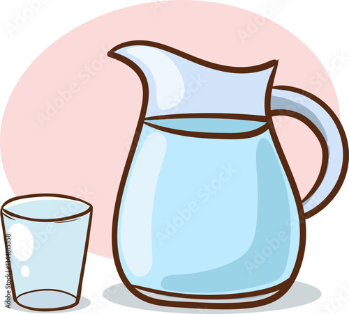 water glass and pitcher