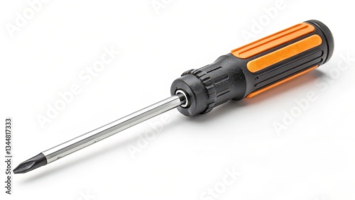 Phillips-head Screwdriver on White Background