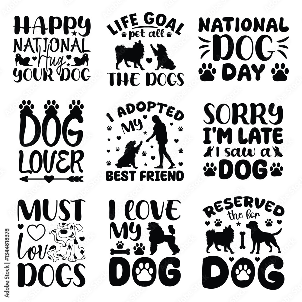 Gog t-shirt design set bundle. Gog lover t-shirt design svg. Dog t shirt design for dog lover. National Dog Day t-shirt design. National puppy day t-shirt design Gog t-shirt design set bundle. Gog lover t-shirt design svg. Dog t shirt design for dog lover. National Dog Day t-shirt design. National puppy day t-shirt design