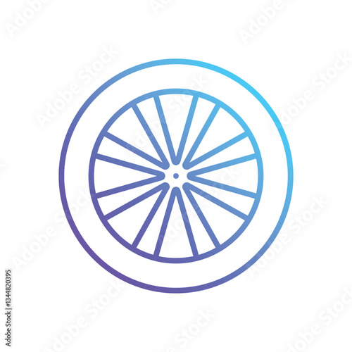 Car wheel Vector icon