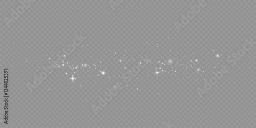 Glow light effect. Vector illustration. Christmas flash. dust	