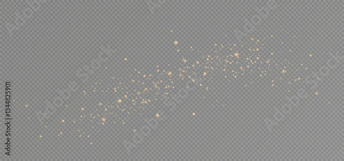 Golden sequins glow with many lights. Glittering dust. Luxurious background of golden particles.	