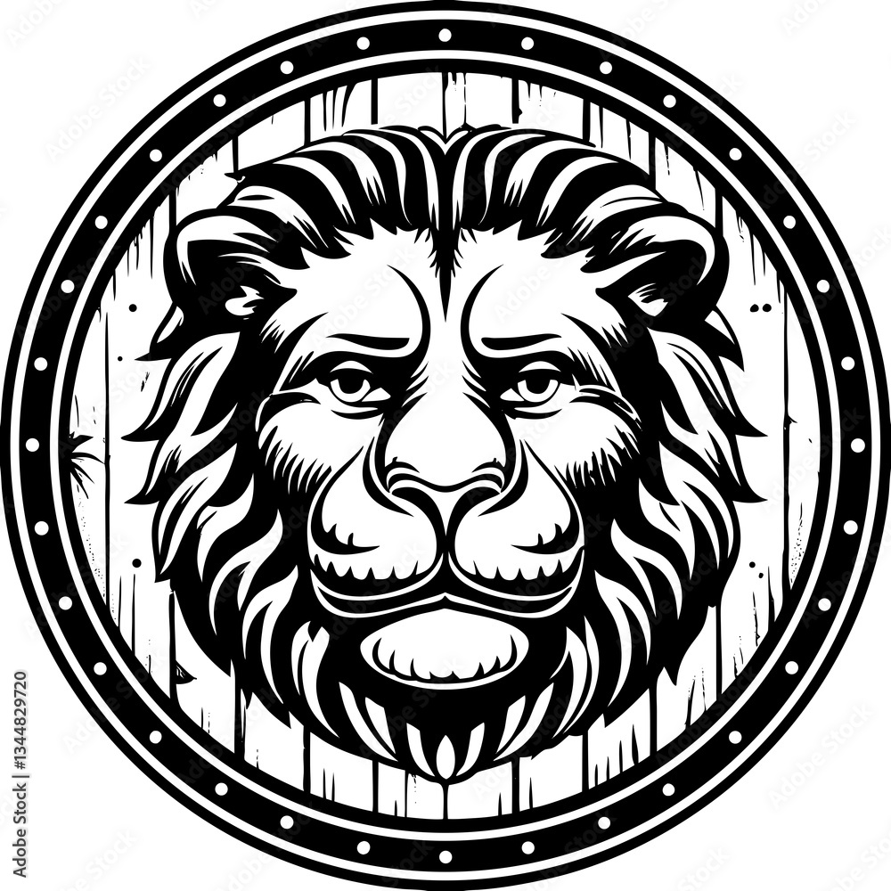 Obraz premium lion head vector