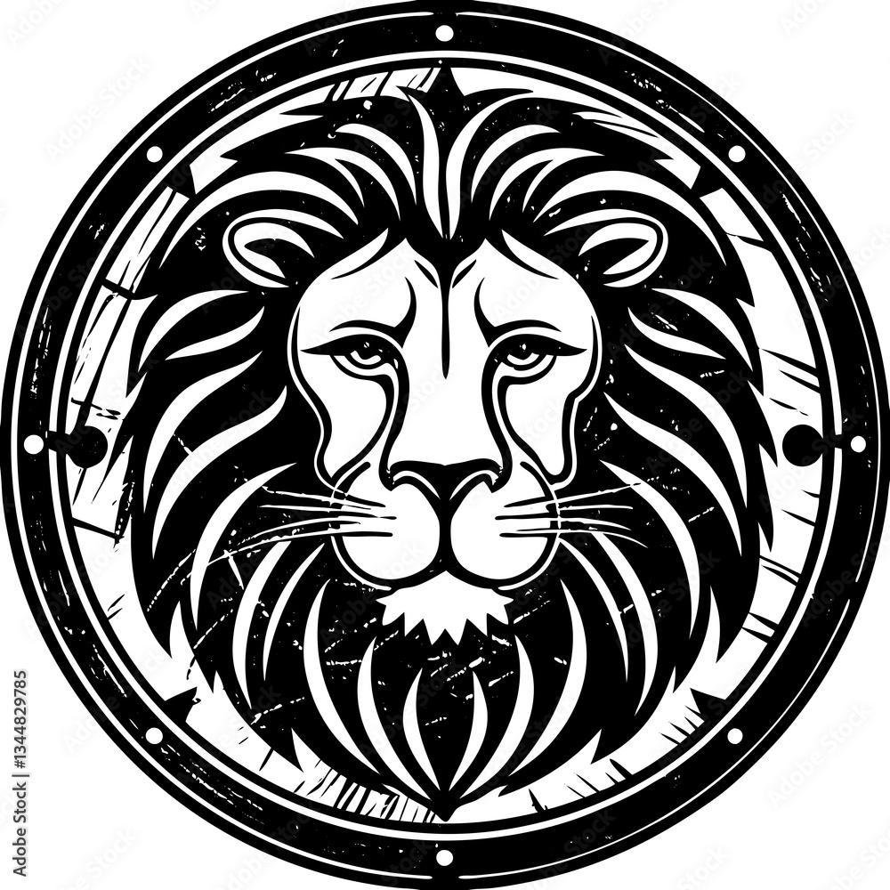 Obraz premium lion head vector