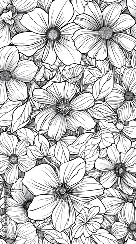 Wallpaper Mural Hand-drawn Vector Floral Elements - Elegant Botanical and Flower Line Art Design Torontodigital.ca