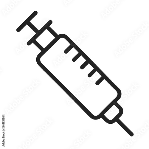 vaccination line vector icon 