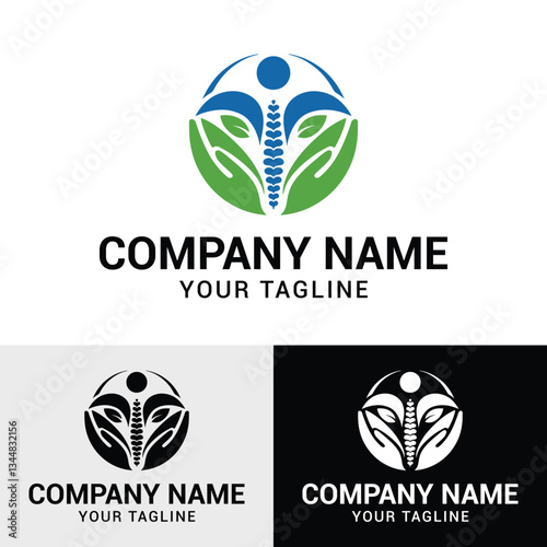 Physiotherapy Treatment Care Logo Design Template. Medical, Clinic, Hospital Health Care, Treatment Logo Design.