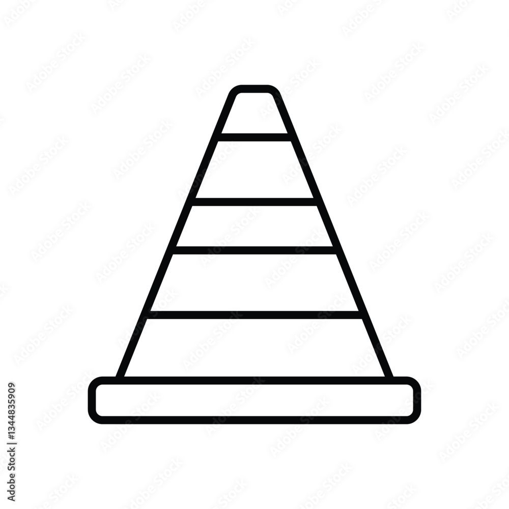Traffic cone Vector icon