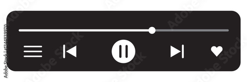 Play button icons. Silhouette of video play icon set. Black play video symbol isolated on white background. Digital web vector. EPS 10