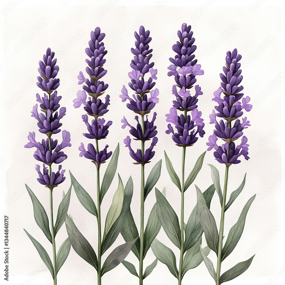 Naklejka premium Lavender illustration