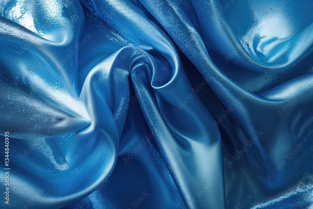 Obraz premium Tranquil Blue Metallic Gradient Texture for Calming Backgrounds