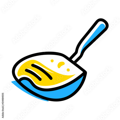 Vibrant cooking pan with splash, stylish kitchen utensil design for culinary enthusiasts
