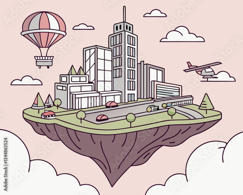 vector illustration of a city