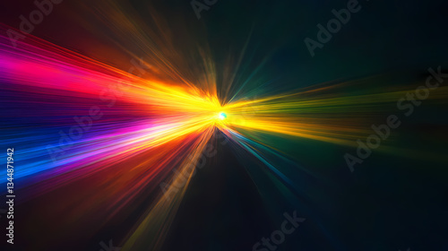 Abstract prism rainbow light effect on black. Black Prism. Illustration