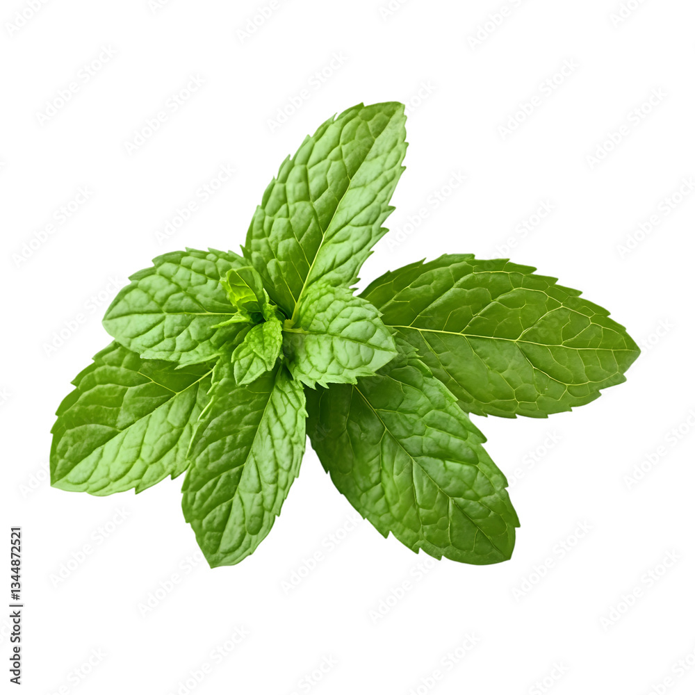 The Essence of Mint A Detailed Image of Mint Leaves Showcasing Their Unique Shape and Veining The Essence of Mint A Detailed Image of Mint Leaves Showcasing Their Unique Shape and Veining