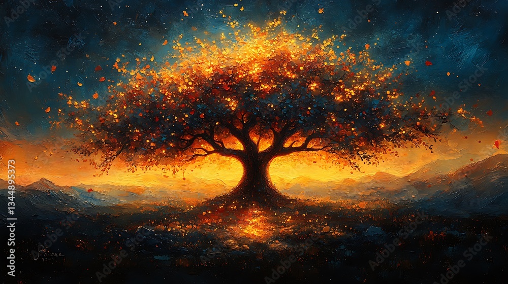 Glowing Tree of Life high resolution picture Glowing Tree of Life high resolution picture