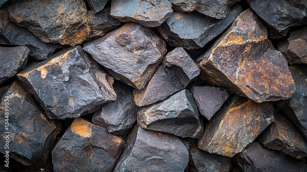 Dark Rough Stone Background with Natural Texture for Design Use