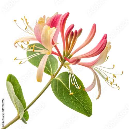 Pink Honeysuckle Flower Nature Photography