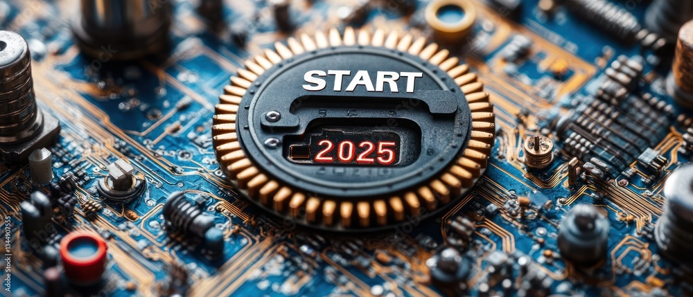 custom made wallpaper toronto digitalThe electronic circuit board features a start mechanism with the year shown