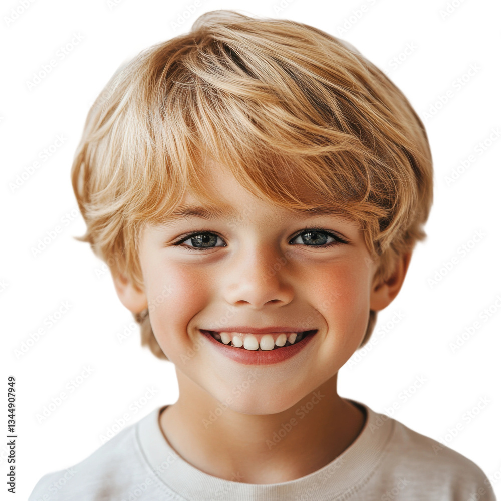 Smiling child portrait studio photography bright background close-up Smiling child portrait studio photography bright background close-up