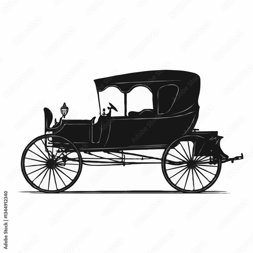 Fototapeta premium Vintage Carriage Silhouette