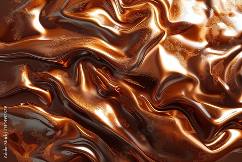 Wallpaper Mural Shiny Bronze Metal Texture with Glossy Vibrant Finish Torontodigital.ca