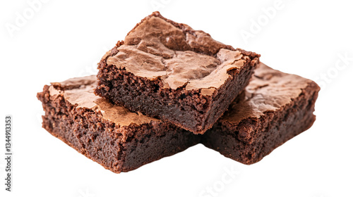 Brownie isolated on white background --ar 16:9