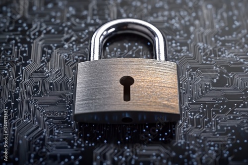 Wallpaper Mural Secure your data with a padlock on a digital circuit background Torontodigital.ca