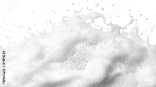 Fototapeta Naklejka Na Ścianę i Meble -  Cleanser foam texture isolated on transparent background --ar 16:9