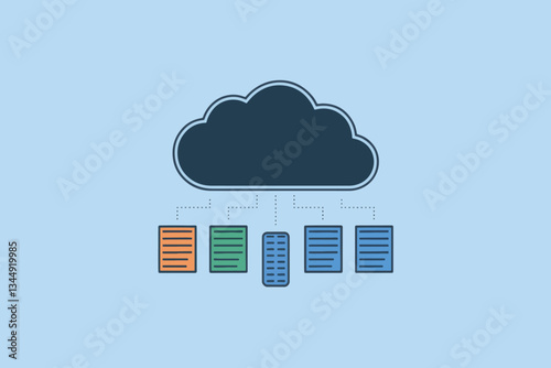 Cloud computing icon representing business
