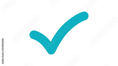 Checkmark simple animation, A simple checkmark isolated animated