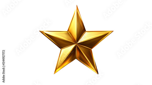 Gold star isolated on transparent background --ar 16:9
