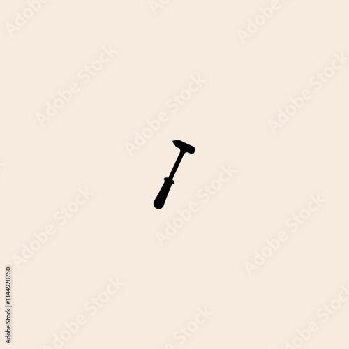 Emergency Hammer for Car Glass breaker icon flat vector design. 